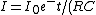 I=I_0 e^-{t/(RC)}